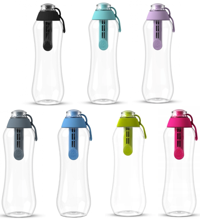 0,5L Dafi-vesisuodatinpullo + 1 monivärinen suodatin