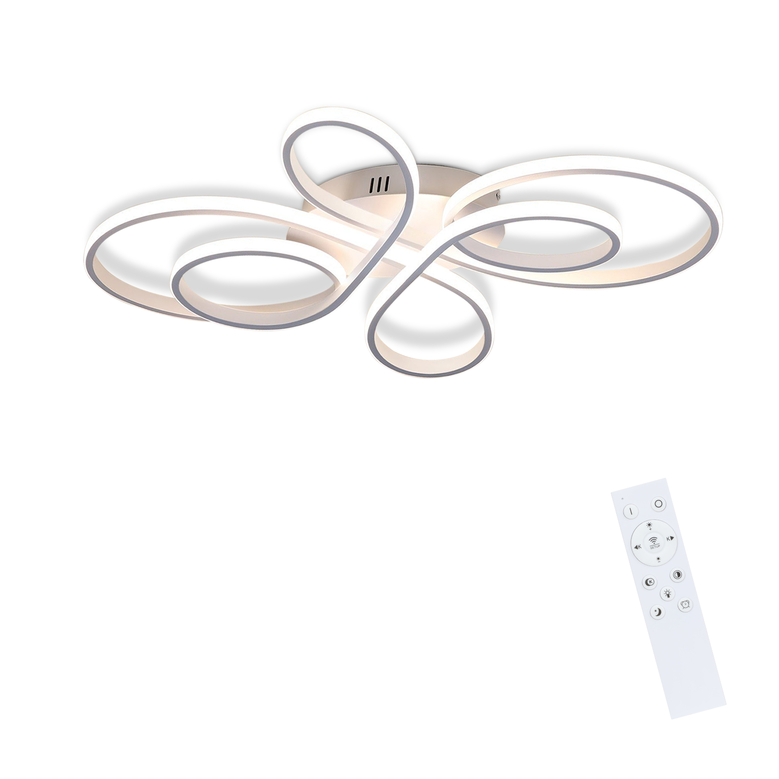 NETTLIFE himmennettävä, LED - kattovalaisin, 80 cm Valkoinen 78W, olohuone, moderni