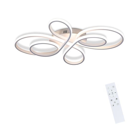 NETTLIFE himmennettävä, LED - kattovalaisin, 80 cm Valkoinen 78W, olohuone, moderni