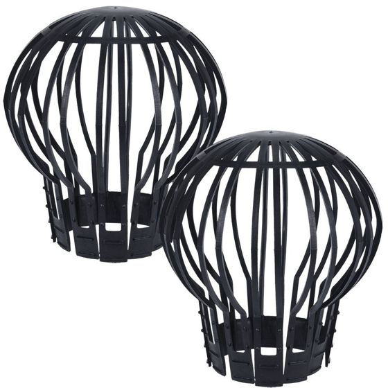 Musta muovinen rännisuodatin 2 kpl.