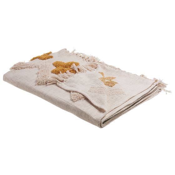 Torkkupeitto ADONI puuvilla 130 x 180 cm Beige