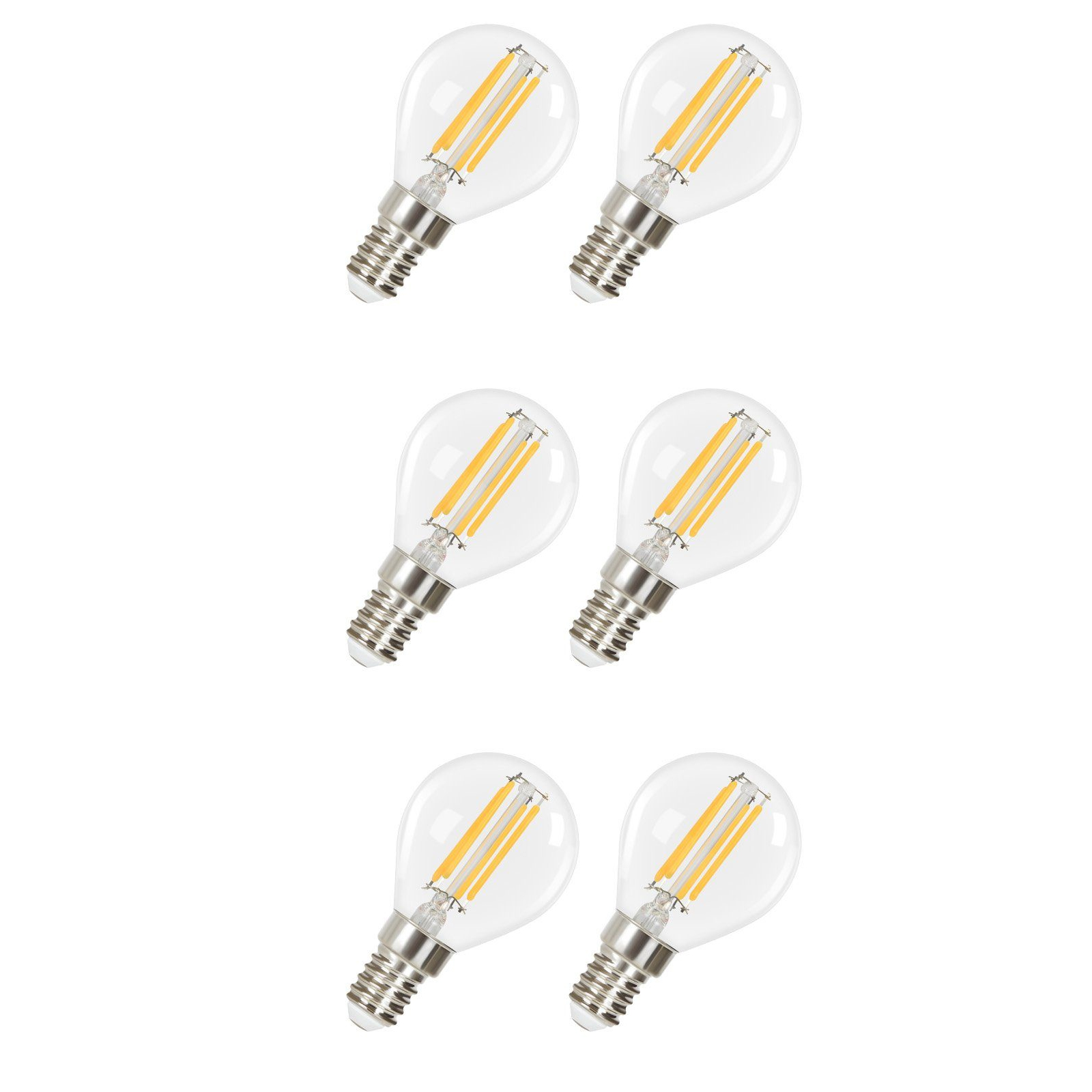 NETTLIFE 6 kpl E14 LED-lamppupaketti vintage Edison - hehkulanka lämpövalkoinen G45 2700K 4W korkealaatuinen lasi ihanteellinen hotelliin kahvilaan