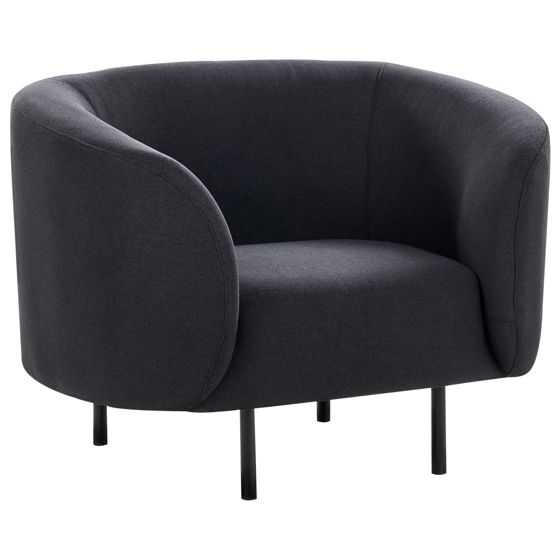 Nojatuoli LOEN kangas Musta