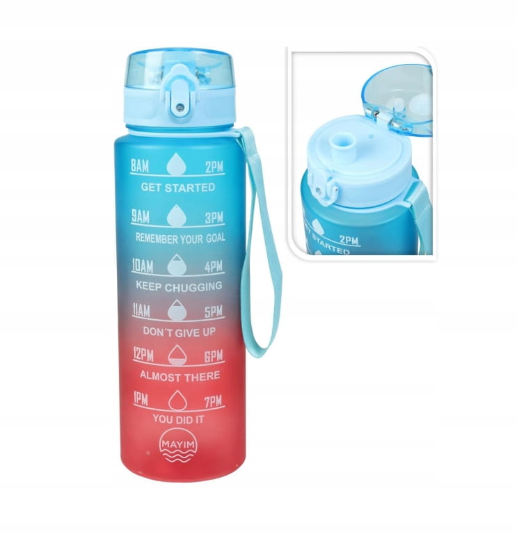 Vesipullo urheilupullo kahvalla 1L