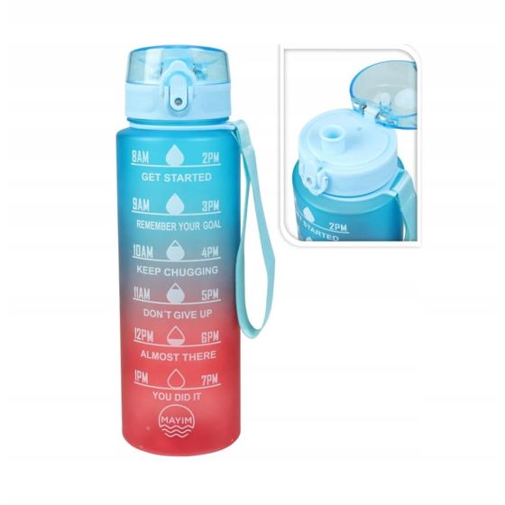 Vesipullo urheilupullo kahvalla 1L