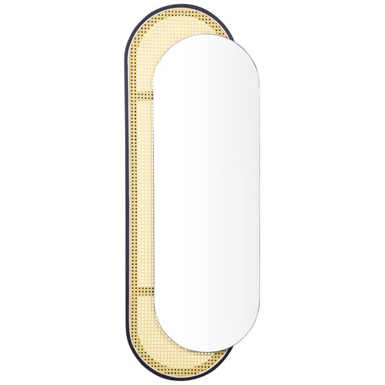 Seinäpeili CREIL 51 cm 143 cm Polyrottinki Luonnonväri