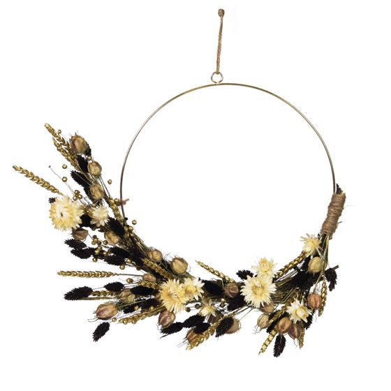 Kuivatut kukat - Kuivakukka 'X-mas ruskea/kulta'