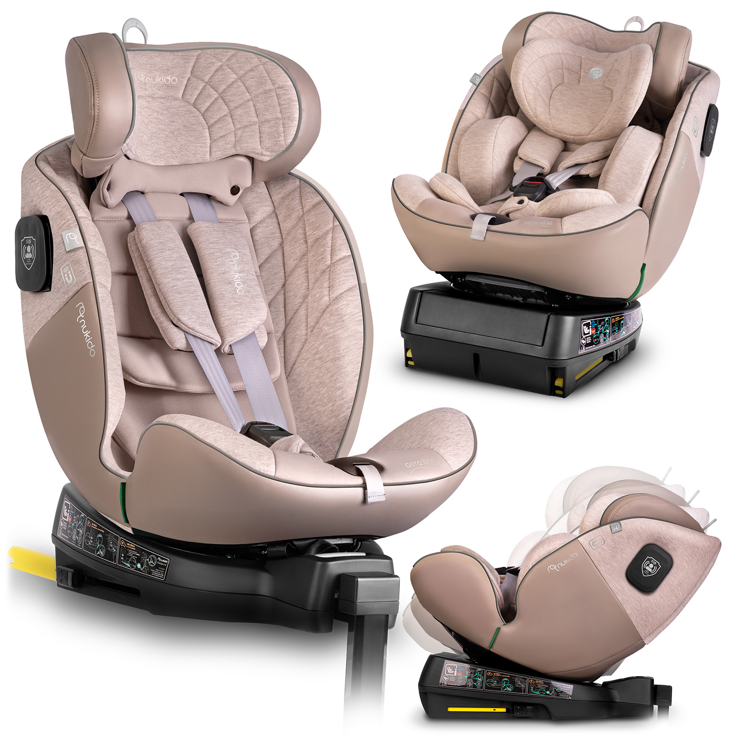 Nukido Aero Line Beige -turvaistuin 0-36 kg ISOFIX