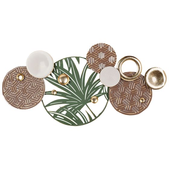 Seinäkoriste Lehti KRYPTON metalli 58 cm Monivärinen