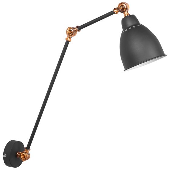 Seinävalaisin MISSISSIPPI säädettävä metalli Grafiitinharmaa