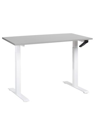 Manuaalisesti säädettävä työpöytä DESTINES Harmaa/valkoinen 120 cm 72 cm