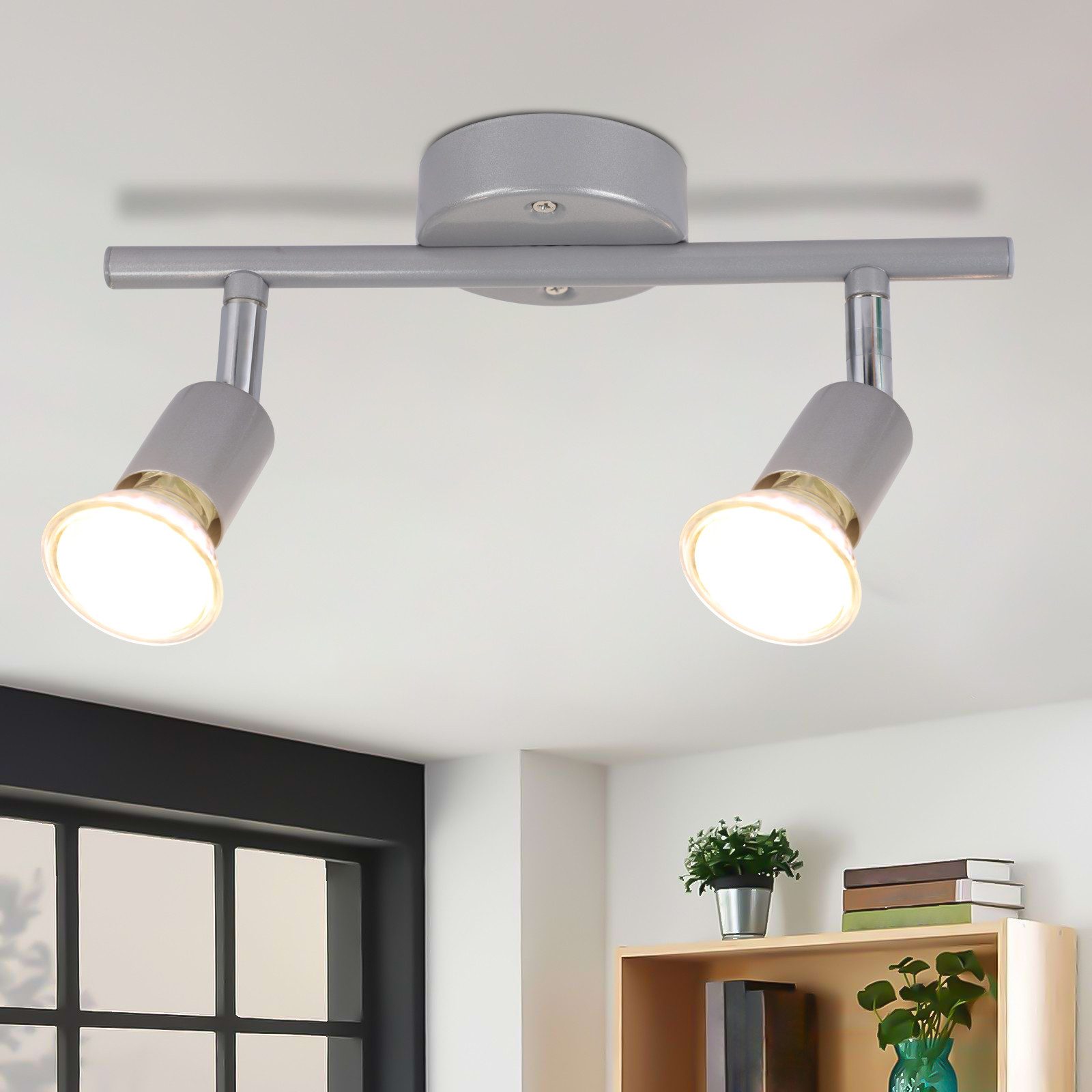NETTLIFE säädettävä LED - kattospotti GU10 kattospottivalaisimet 2 lamppua teollinen olohuone