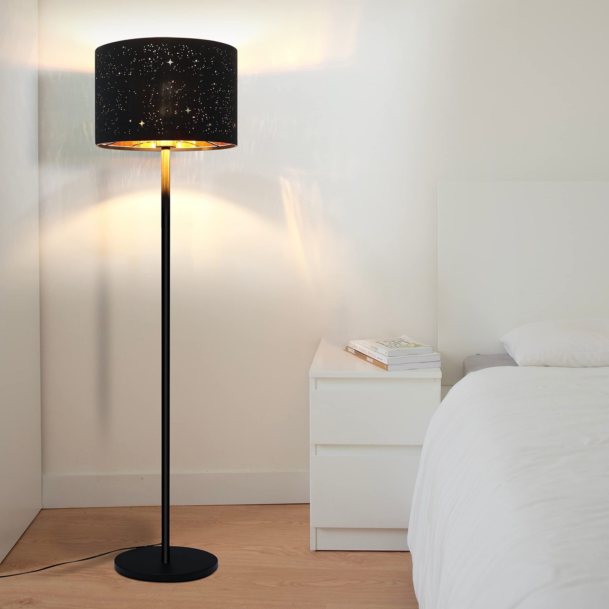 NETTLIFE moderni lattiavalaisin olohuoneen lattiavalaisin - kangaslattiavalaisin E27- kanta max. 40W