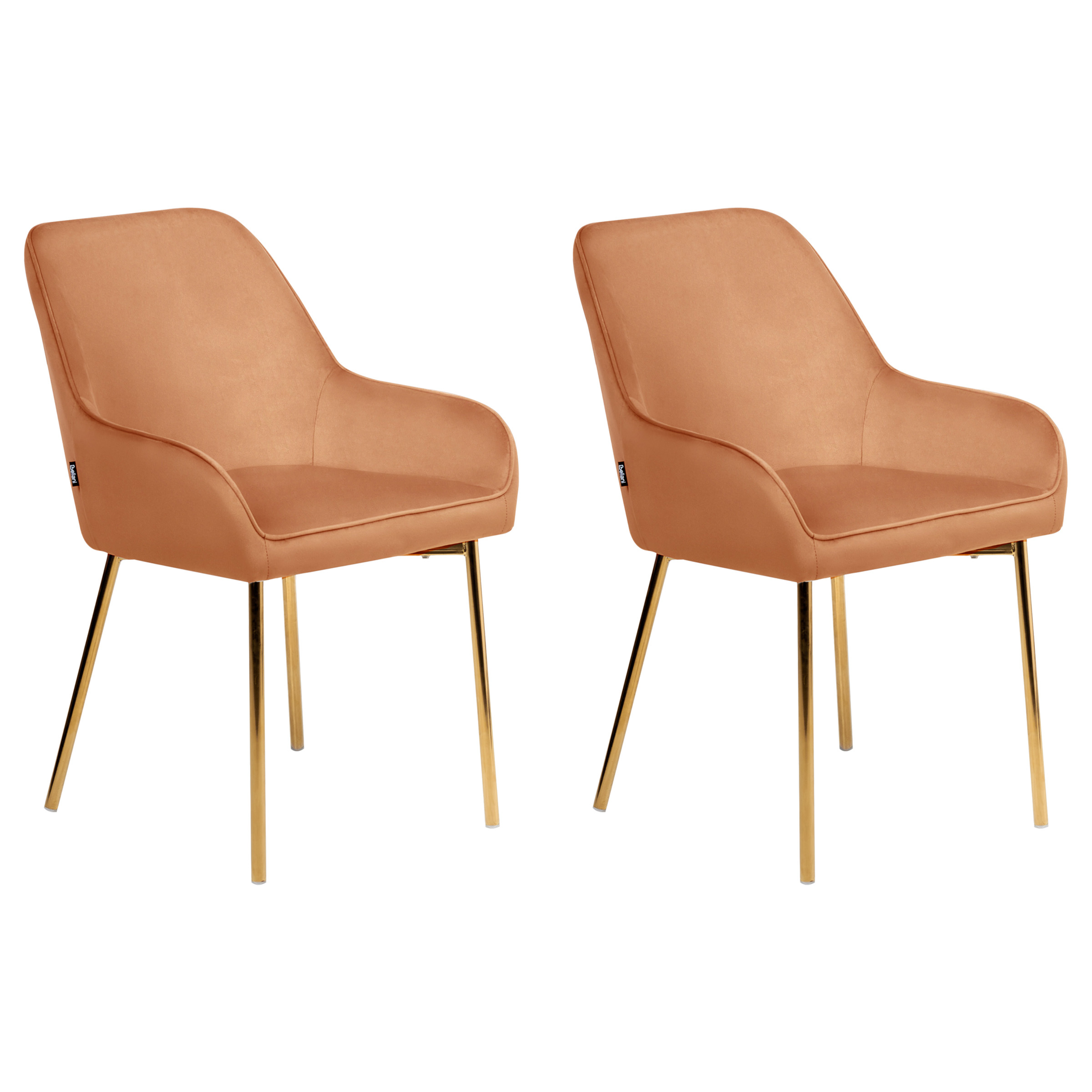 Ruokatuolisetti 2 kpl LOVERNA sametti Oranssi