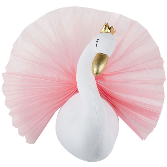 Lasten seinäkoriste Joutsen ODETTA puuvilla 32 cm Valkoinen