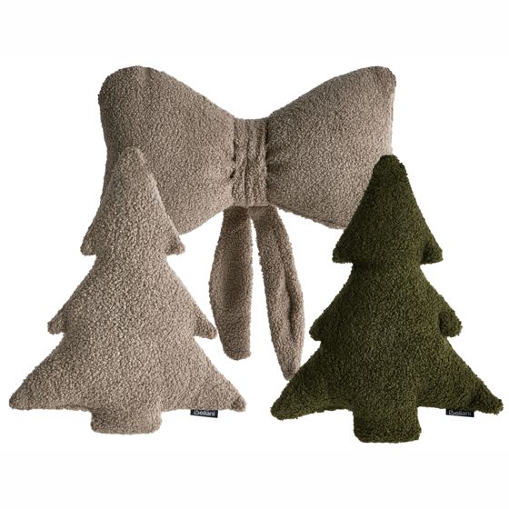 Koristetyynysetti 3 kpl WINTERLAND 30 x 35 cm 45 x 25 cm Buklee Ruskeanharmaa Joulukuvio