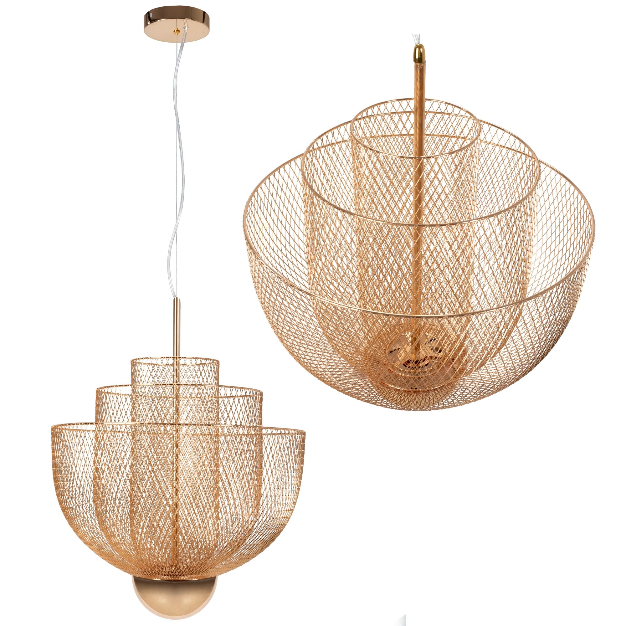 TOOLIGHT riippuva kattovalaisin APP888-CP kulta, 44x44x157cm