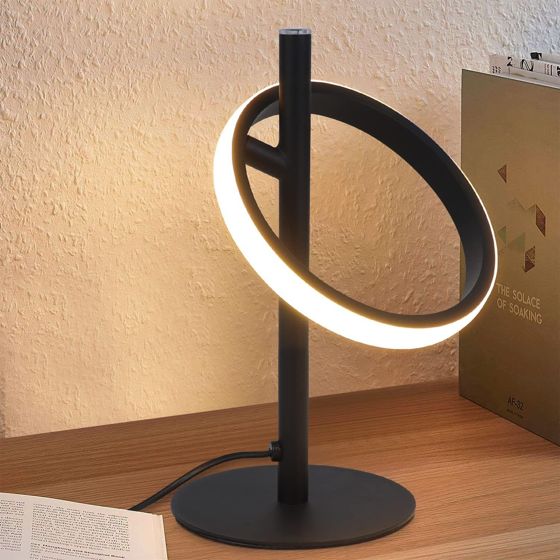 NETTLIFE moderni Valkoinen, LED - rengaspöytävalaisin, pyörivä, yöpöytävalaisin, irrotettavilla, renkailla, 13W