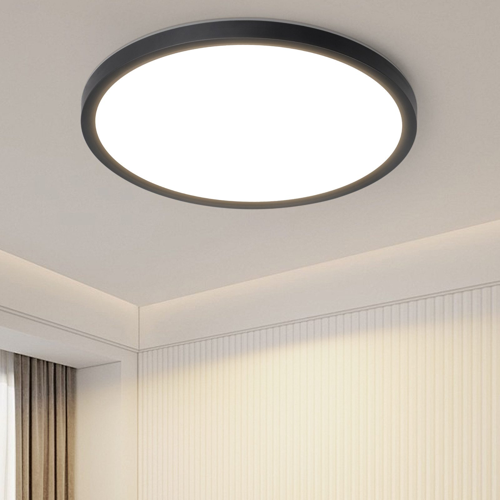 NETTLIFE LED - kattovalaisin kylpyhuoneeseen, litteä, 18 W, pyöreä, valkoinen, keittiön kattovalaisin, ei - himmennettävä