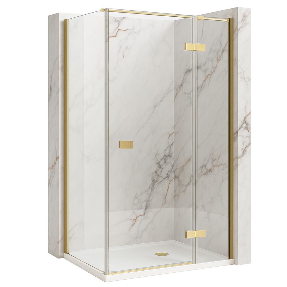 REA Suihkukaappi Atlas 120x80 LEFT harjattu kulta