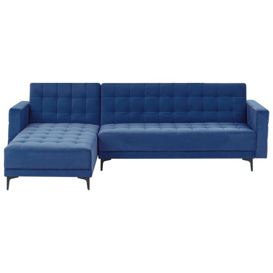 Moduulikulmavuodesohva ABERDEEN sametti Sininen 4-istuttava Oikea