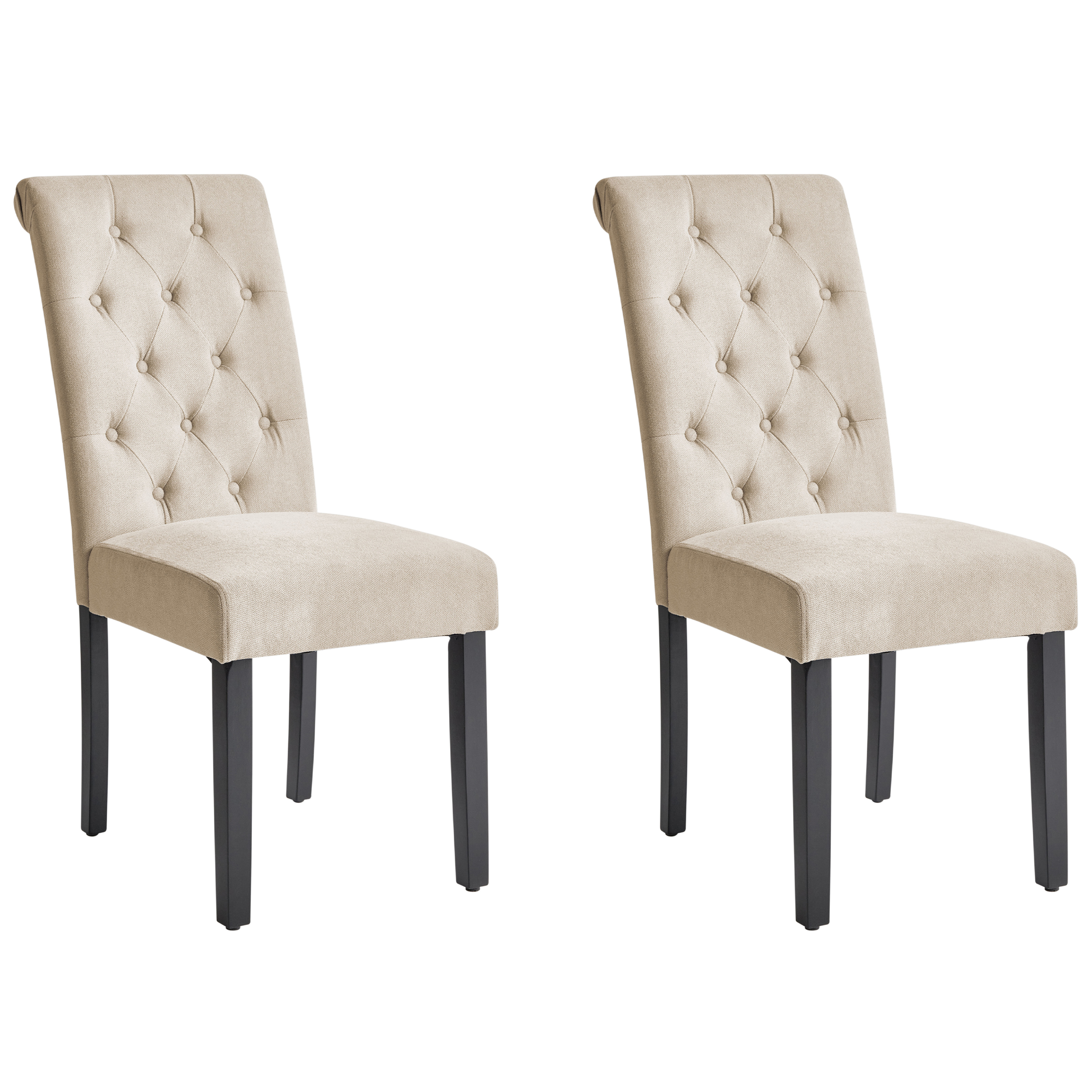 Ruokatuolisetti 2 kpl VELVA kangas Hiekanbeige