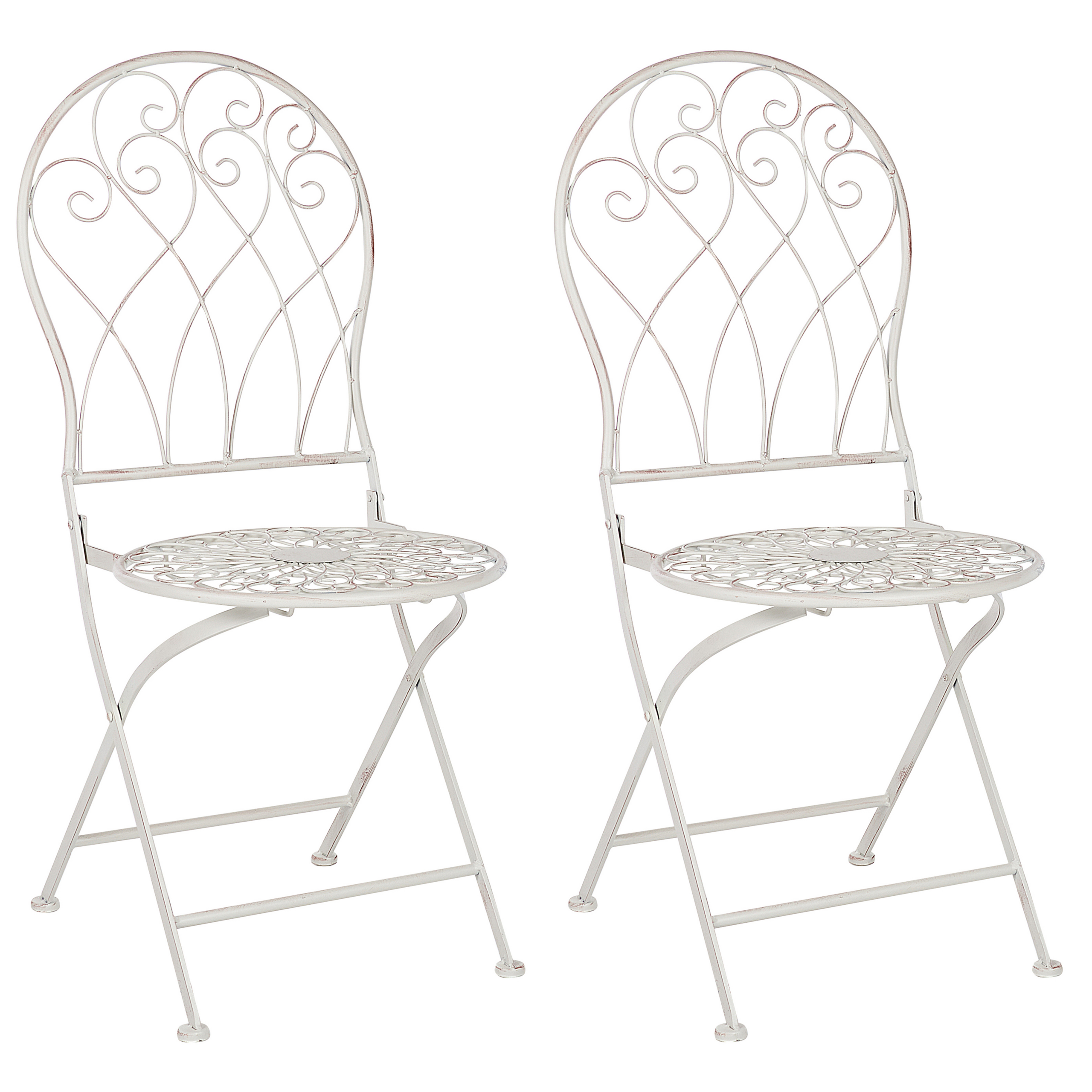 Puutarhatuolisetti 2 kpl STIFFE metalli Valkoinen