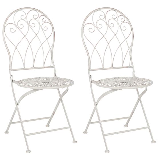Puutarhatuolisetti 2 kpl STIFFE metalli Valkoinen