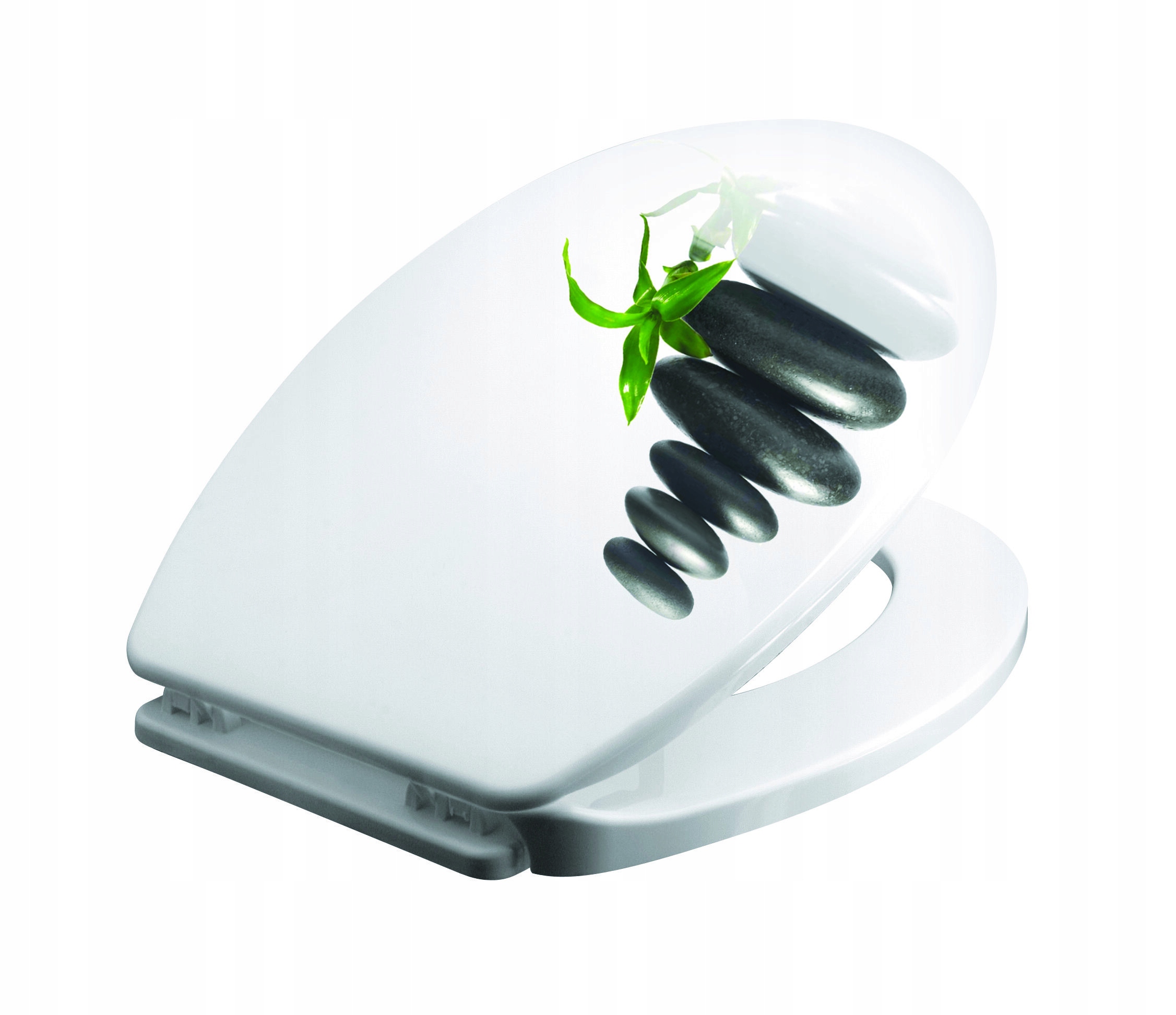 Iris kylpyhuoneen wc-istuin, kivikuvio, valkoinen