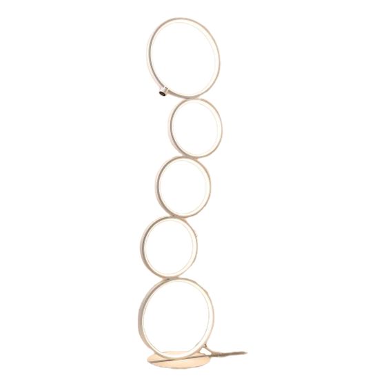 NETTLIFE LED - lattiavalaisin moderni valkoinen 32 W lämmin valkoinen kosketuskytkin jalustavalaisin 5 renkaalla olohuoneeseen ja toimistoon