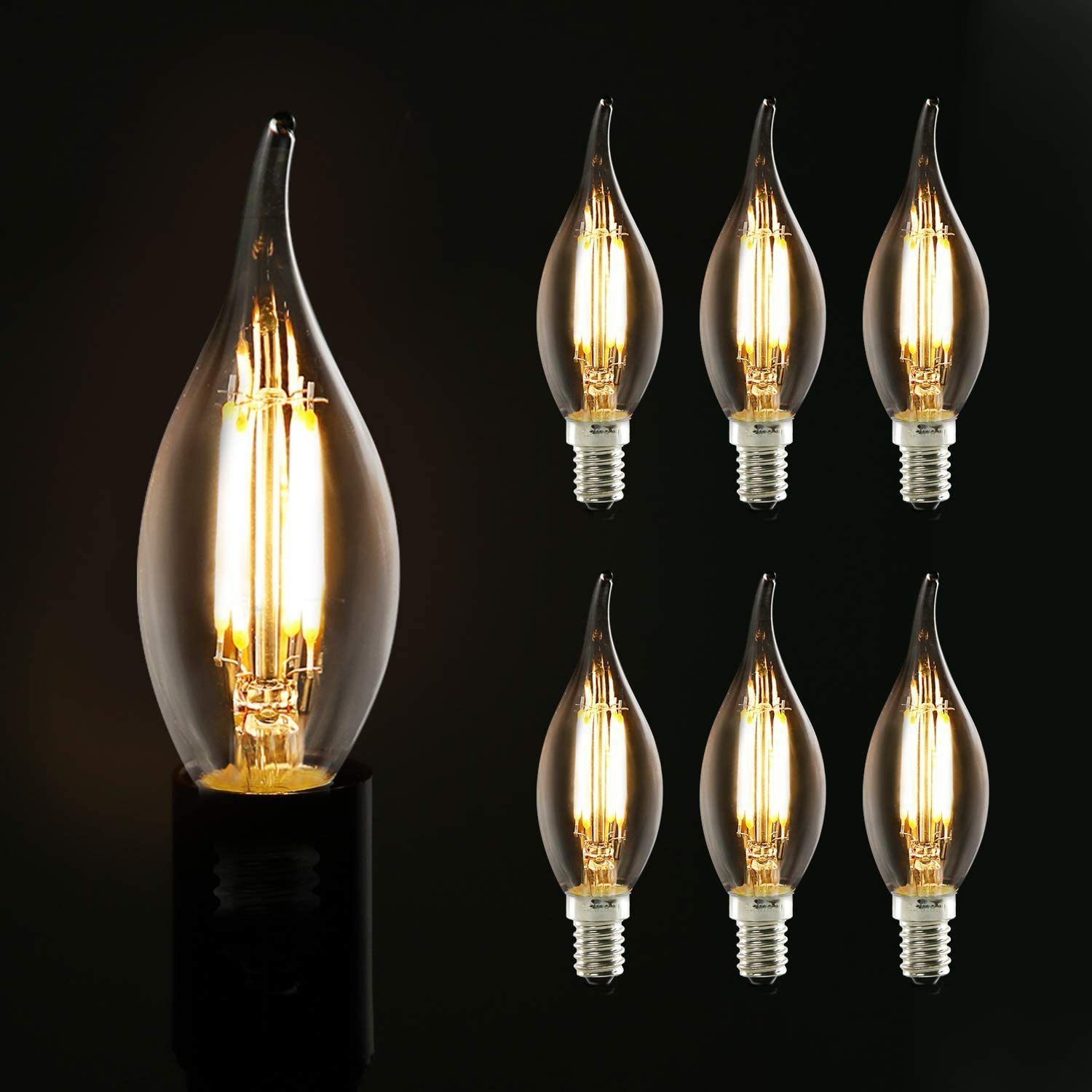 ZMH LED-lamppu 6er vintage E14 2700 K LED-lamppu