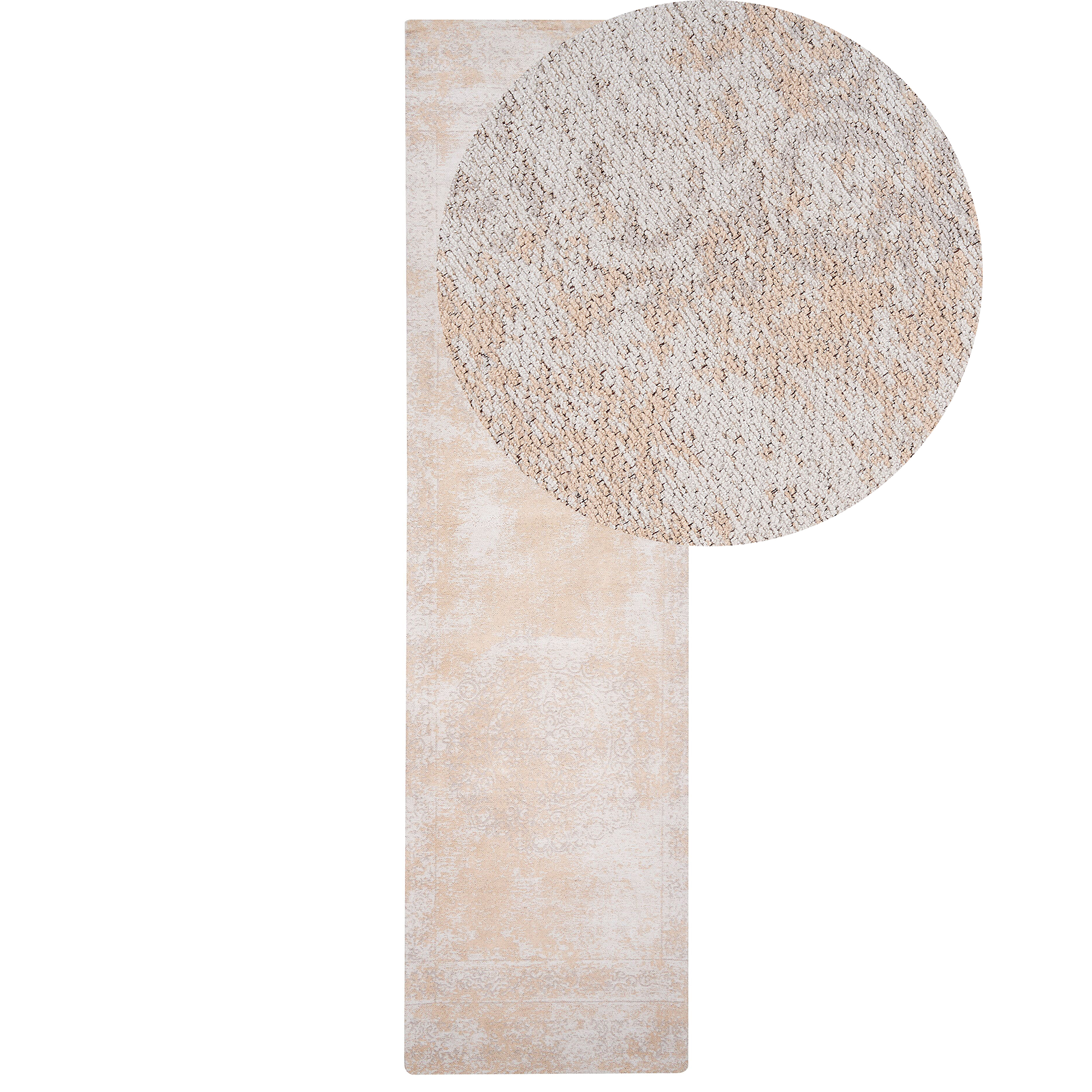 Matto BEYKOZ Beige 80 x 300 cm puuvilla