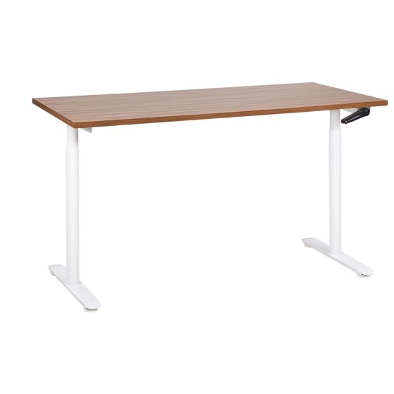 Työpöytä säädettävä DESTINAS 160 cm 72 cm Ruskea/valkoinen