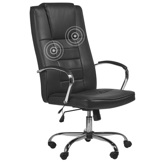 Hierontatuoli lämmittävä GRANDEUR keinonahka Musta