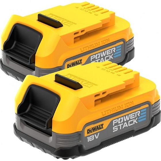 DeWalt 18V XR PowerStack -akkusarja: 2x 1,7 Ah DCBP034E2
