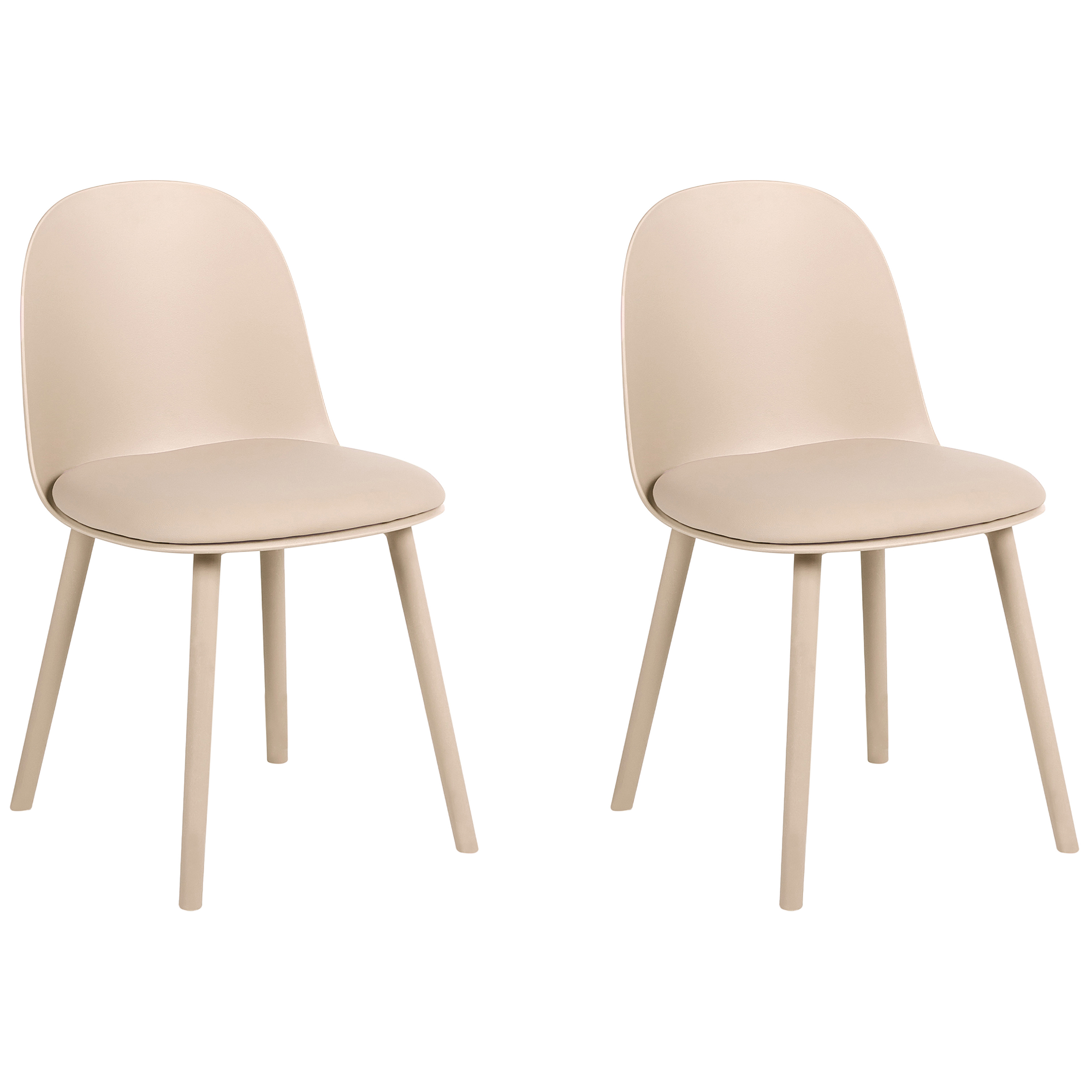 Ruokatuolisetti 2 kpl ANKENY Keinonahka Beige