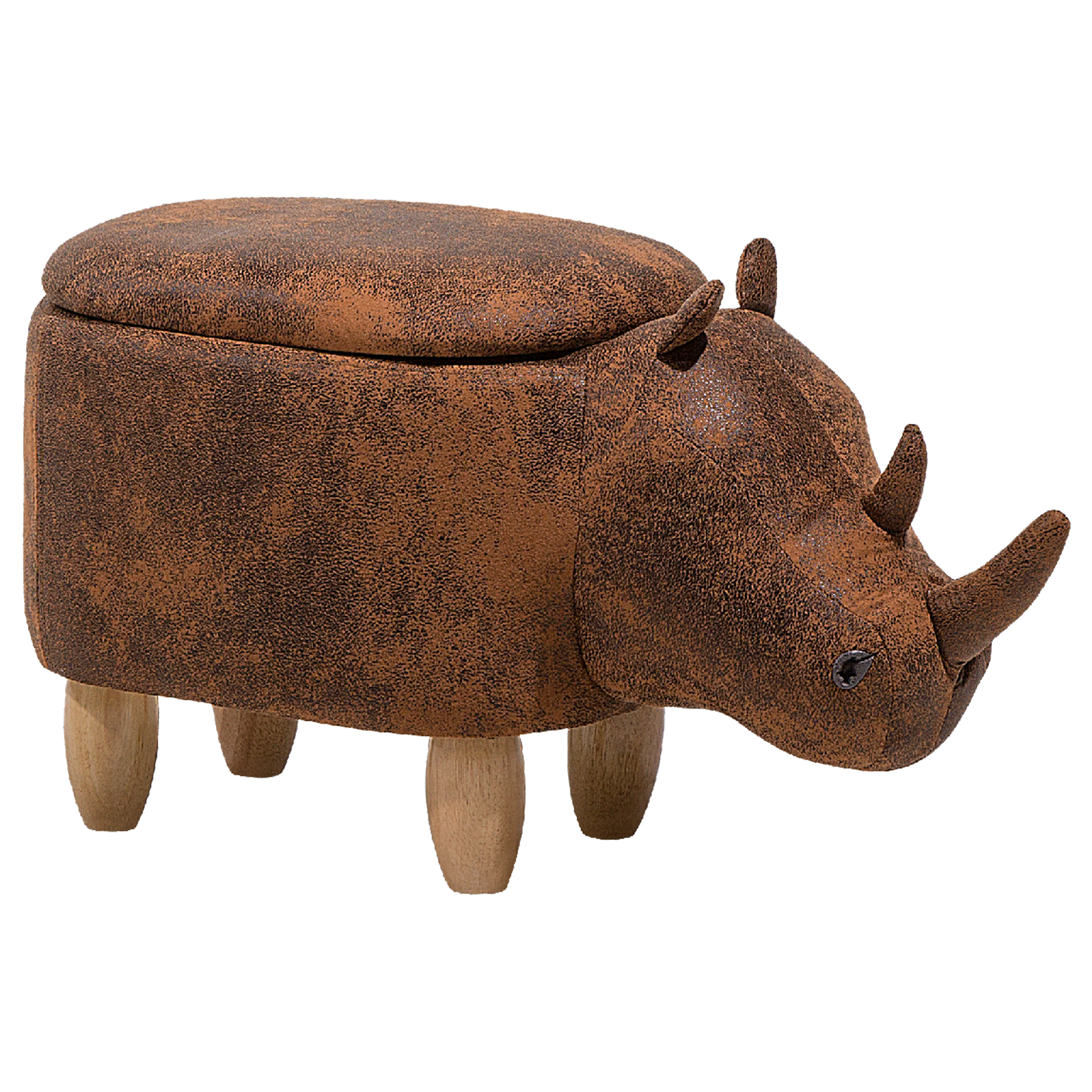 Eläinjakkara säilytystilalla RHINO keinonahka Vaaleanruskea