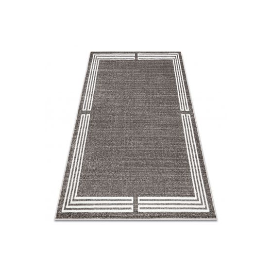 Matto MATEO 8034/944 Moderni kehyskuviolla - rakenne harmaa / beige 120x170 cm