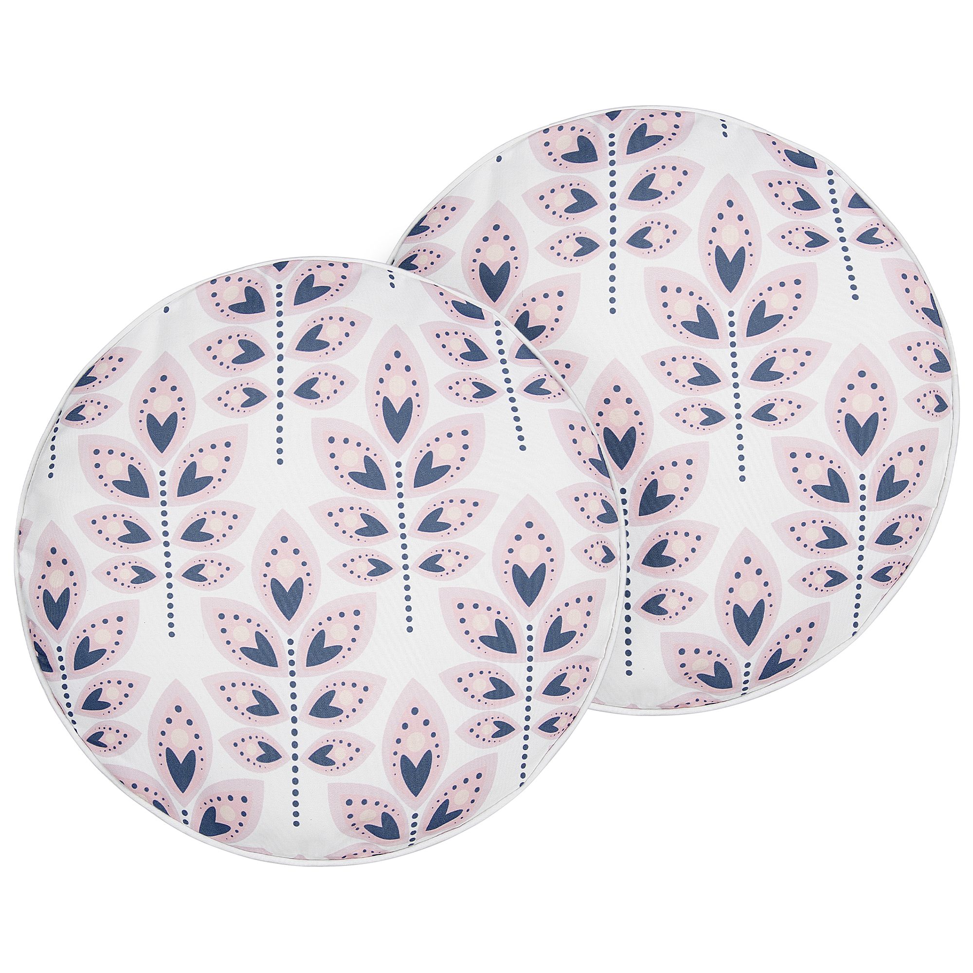 Ulkotyynysetti 2 kpl TORRETTA Kasvikuvio 40 x 40 cm Luonnonvalkoinen