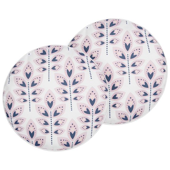 Ulkotyynysetti 2 kpl TORRETTA Kasvikuvio 40 x 40 cm Luonnonvalkoinen