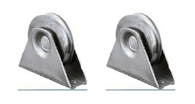 60mm pyöreä urapyörä kiinteässä kiinnikkeessä - 2 kpl:n sarja