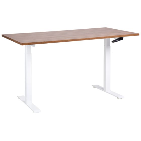 Työpöytä säädettävä DESTINES 160 cm 72 cm Ruskea/valkoinen