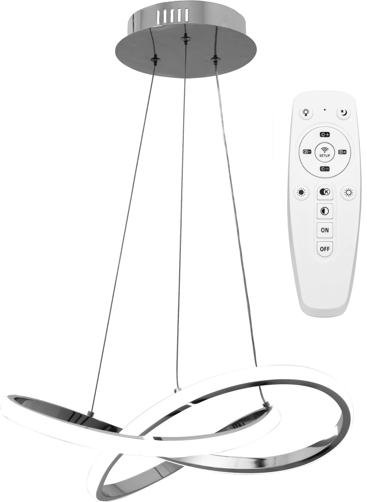 TOOLIGHT riippuva kattovalaisin APP389-CP kromi, 9x44, 5x90cm