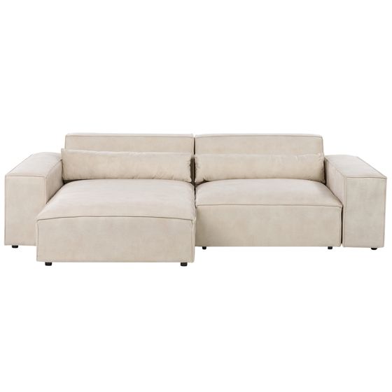 Moduulikulmasohva 2-istuttava HELLNAR sametti Vaaleanbeige Oikea