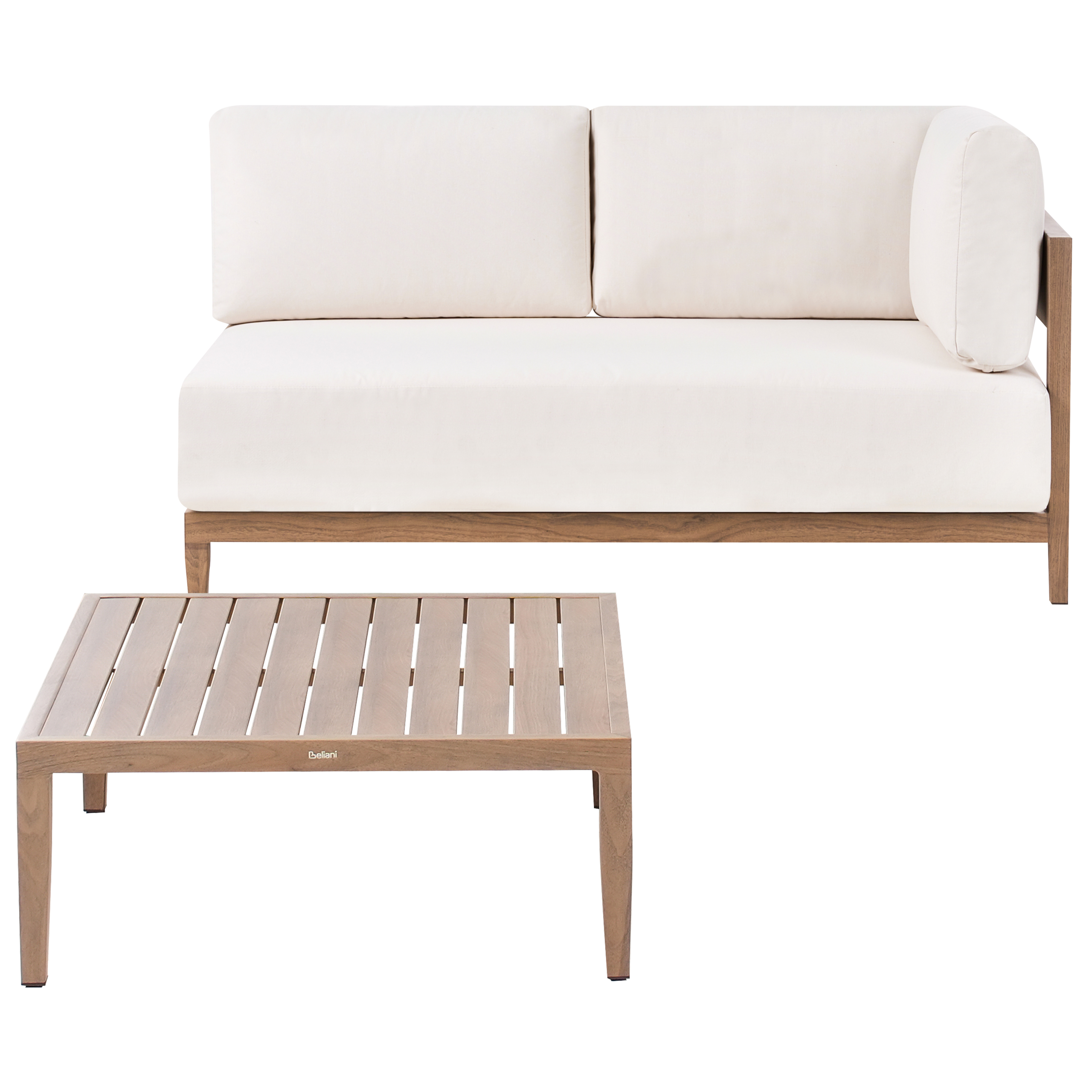 Ulkosohva ja pöytä 2-istuttava SAMPIERI metalli Ruskea