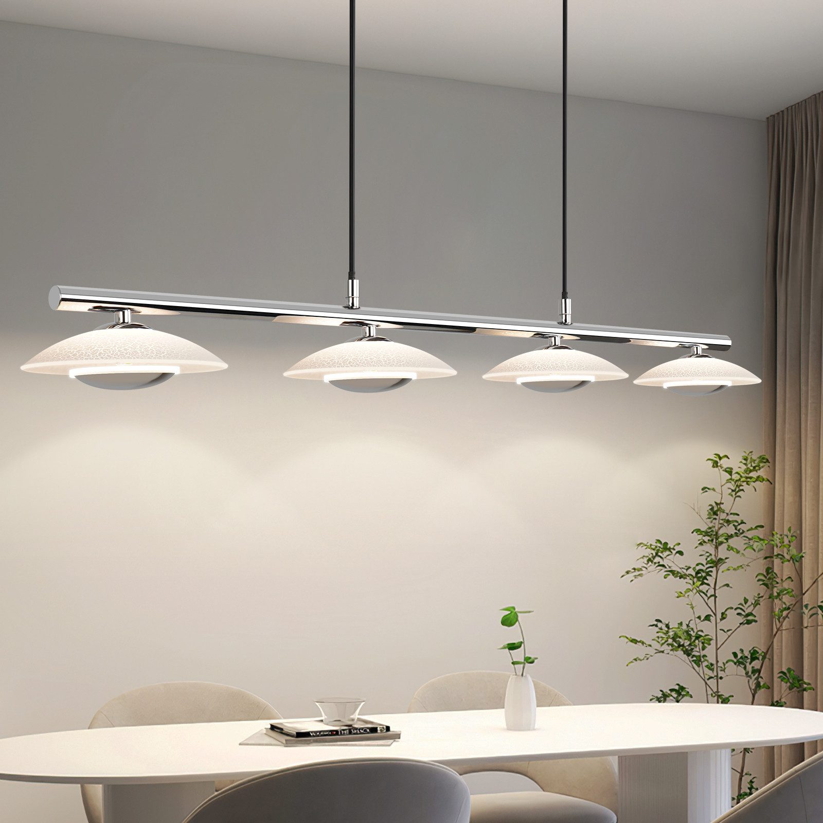 NETTLIFE LED-riippuvalaisin ruokapöytä moderni design ruokailuhuone riippuvalaisin olohuone 4 liekkiä 3000K