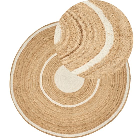 Matto HALFELI Beige ø 140 cm juutti