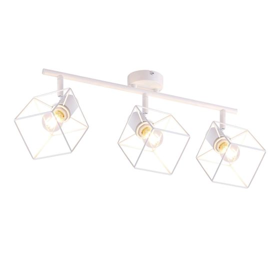 NETTLIFE musta kattokohdevalaisin E14 350° kääntyvä kattovalaisin vintage - metalli olohuoneeseen säädettävä ilman lamppua