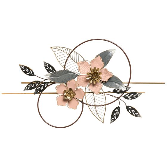 Seinäkoriste Kukka BERKELIUM metalli 93 cm Monivärinen