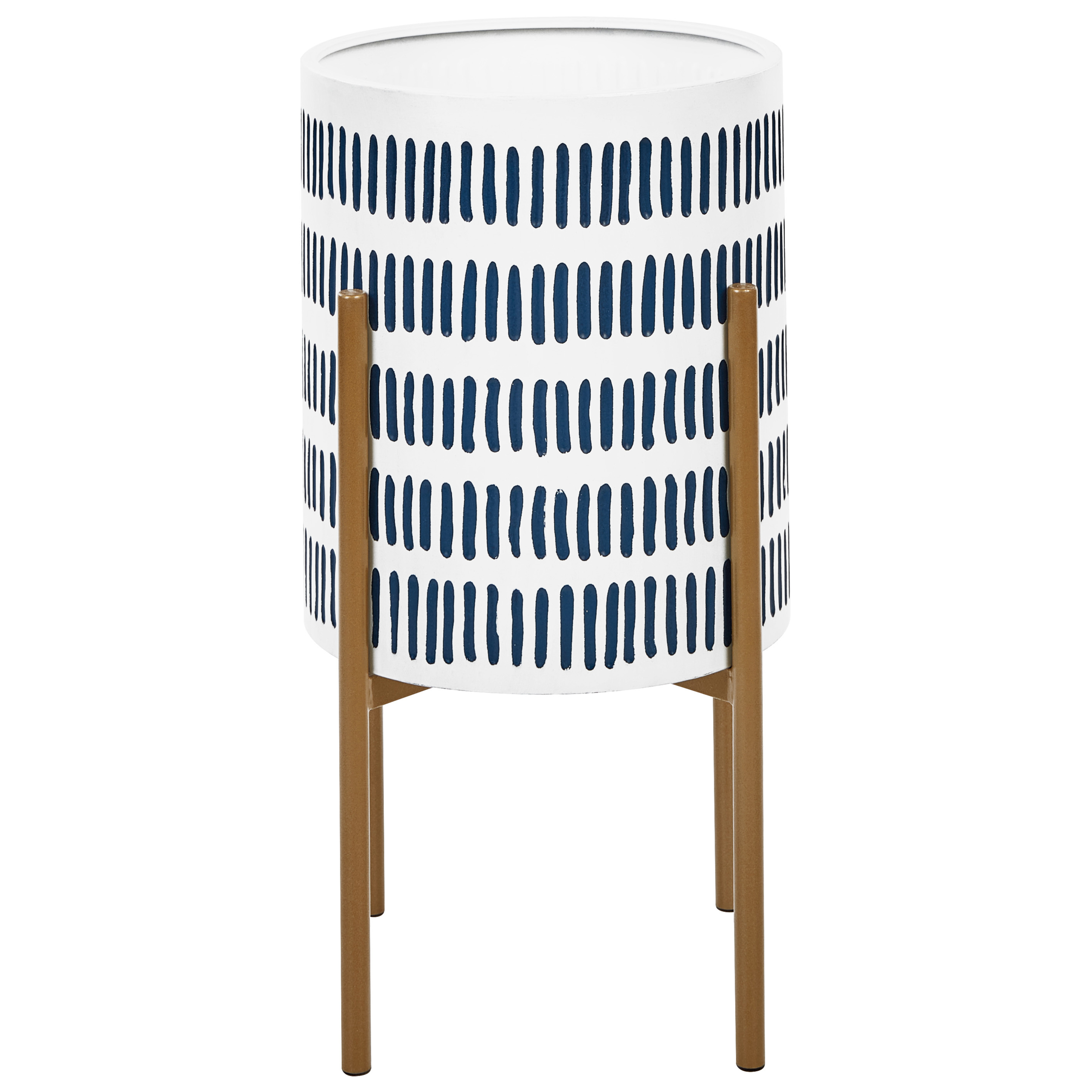 Korotettu kukkaruukku NEMOROSA metalli 31 cm Valkoinen